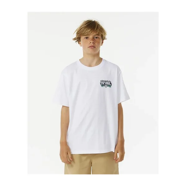 Tee shirt junior RIPCURL Skull Slob White