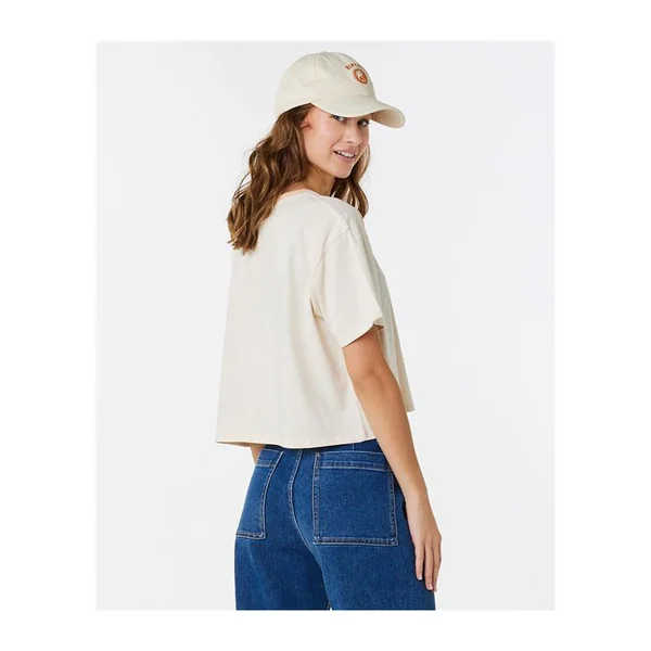 Teeshirt femme RIPCURL Color Block Crop Tee Off White S
