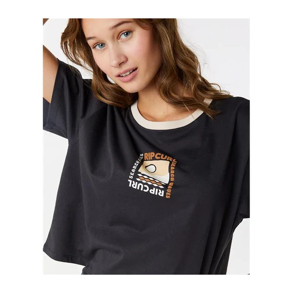Teeshirt femme RIPCURL Color Block Crop Tee Phantom