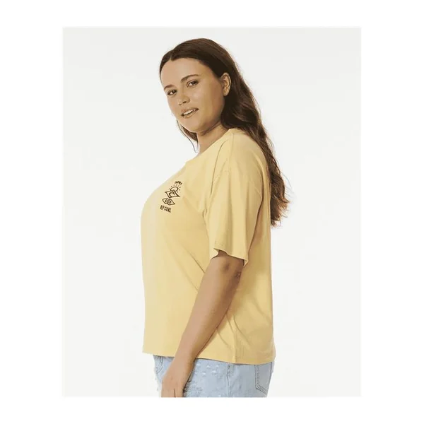 Teeshirt femme RIPCURL Icons Of Surf Relaxed Tee Washed Yellow 2XS