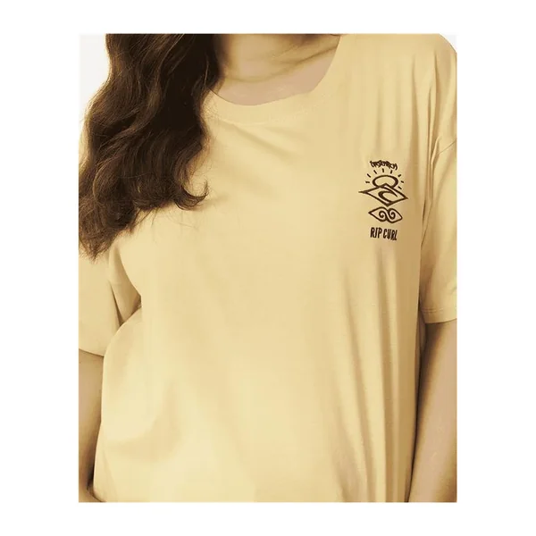 Teeshirt femme RIPCURL Icons Of Surf Relaxed Tee Washed Yellow 2XS