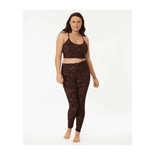 Teeshirt femme RIPCURL Mirage Sun Tribe Rib Crop Brown