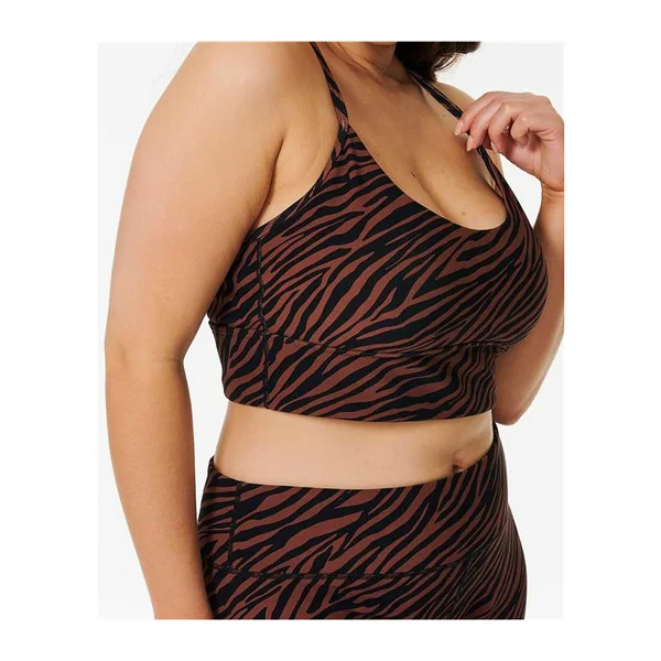 Teeshirt femme RIPCURL Mirage Sun Tribe Rib Crop Brown