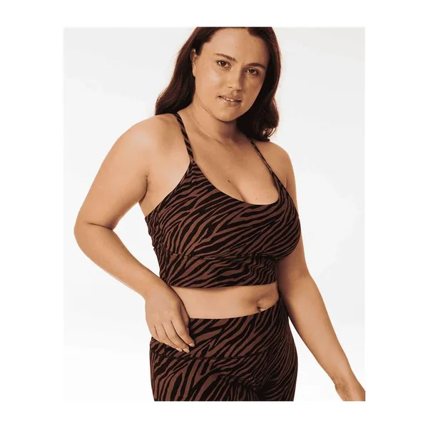 Teeshirt femme RIPCURL Mirage Sun Tribe Rib Crop Brown