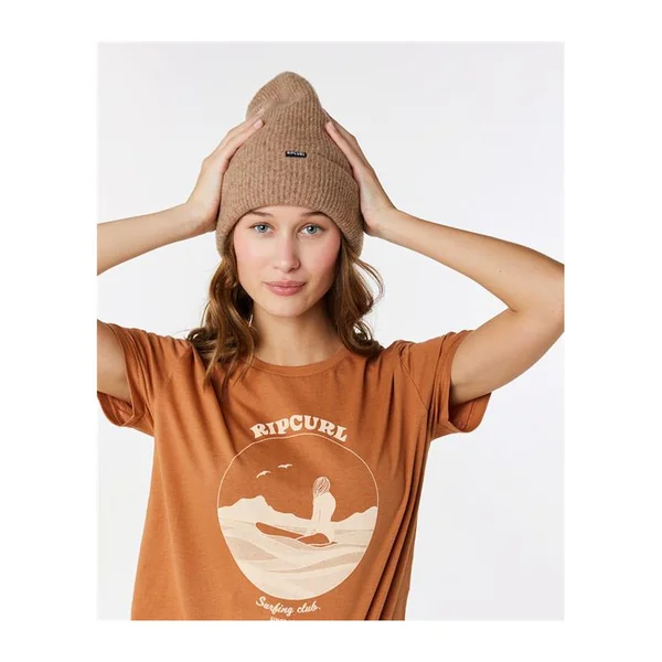 Teeshirt femme RIPCURL Re-Entry Crew Neck Tee Light Brown