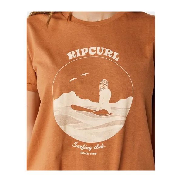 Teeshirt femme RIPCURL Re-Entry Crew Neck Tee Light Brown