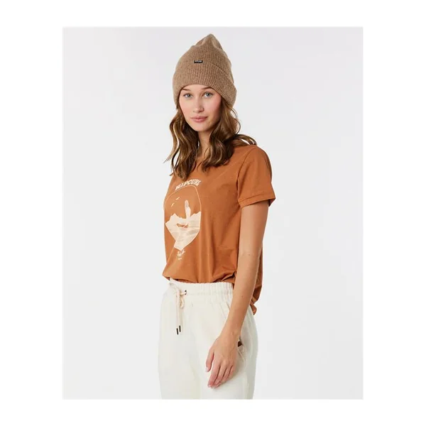 Teeshirt femme RIPCURL Re-Entry Crew Neck Tee Light Brown