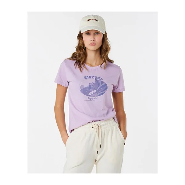 Teeshirt femme RIPCURL Re-Entry Crew Neck Tee Lilac