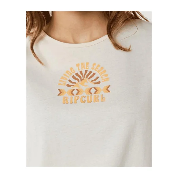 Teeshirt femme RIPCURL Ss Crew Neck Tying Tee Off White