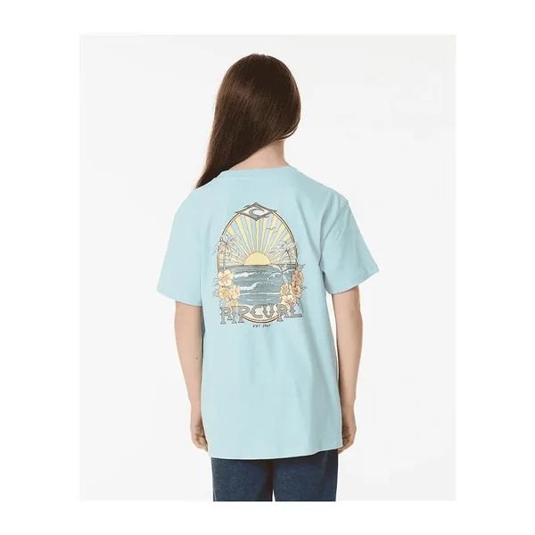 Teeshirt junior RIPCURL Shore Break Tee -Girl Light Blue