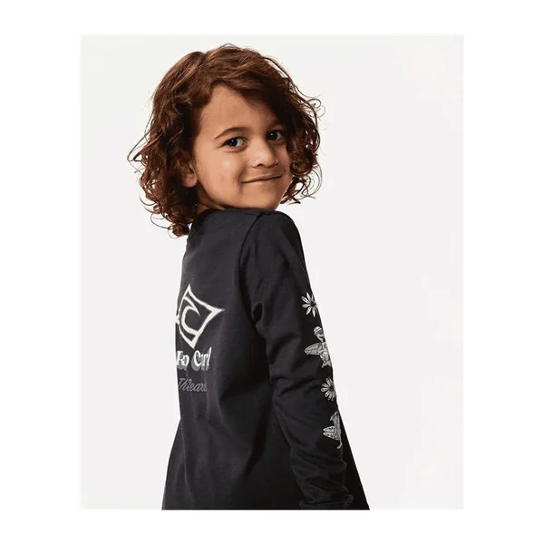 Teeshirt junior RIPCURL Shred Town Ls Tee - Boy Washed Black 45019