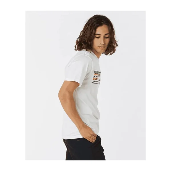 Teeshirt RIPCURL Down The Line Stripe S/S Tee Bone