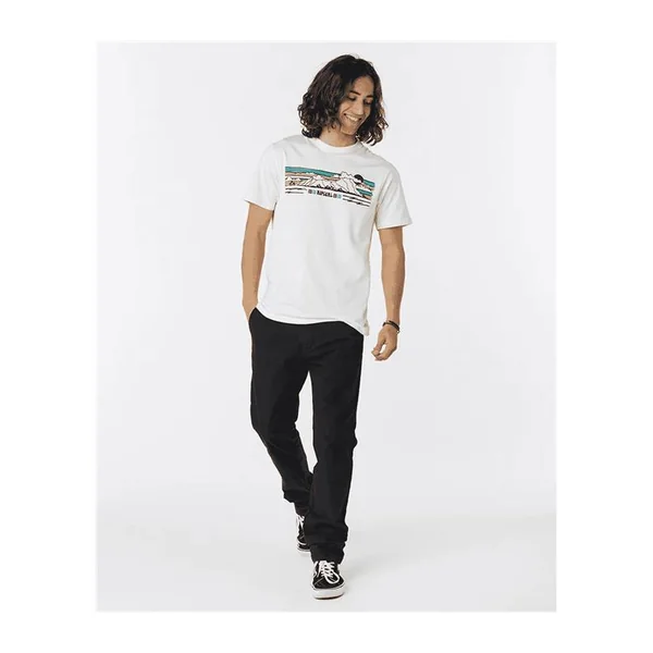 Teeshirt RIPCURL Down The Line Stripe S/S Tee Bone