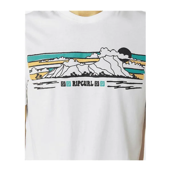Teeshirt RIPCURL Down The Line Stripe S/S Tee Bone