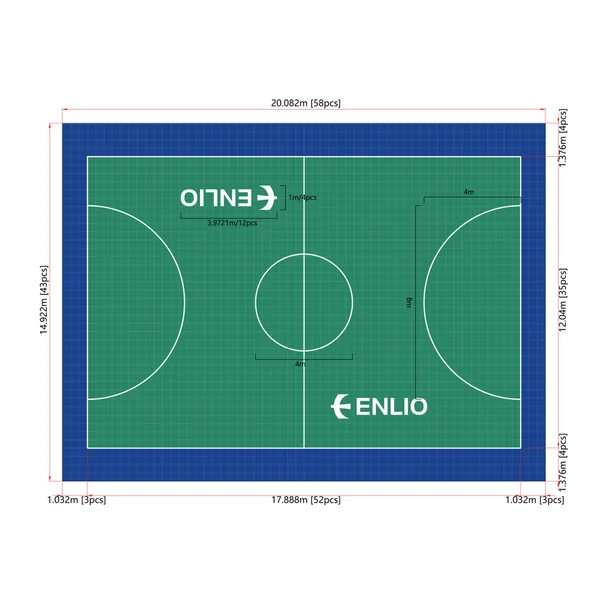 TERRAIN DE HAND À 4 - ENLIO ELASTIC STAR