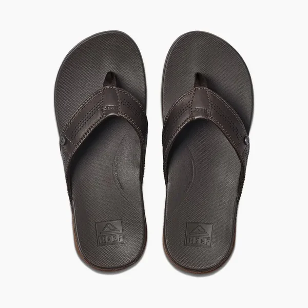 TONGS REEF CUSHION LUX NOIR/MARRON