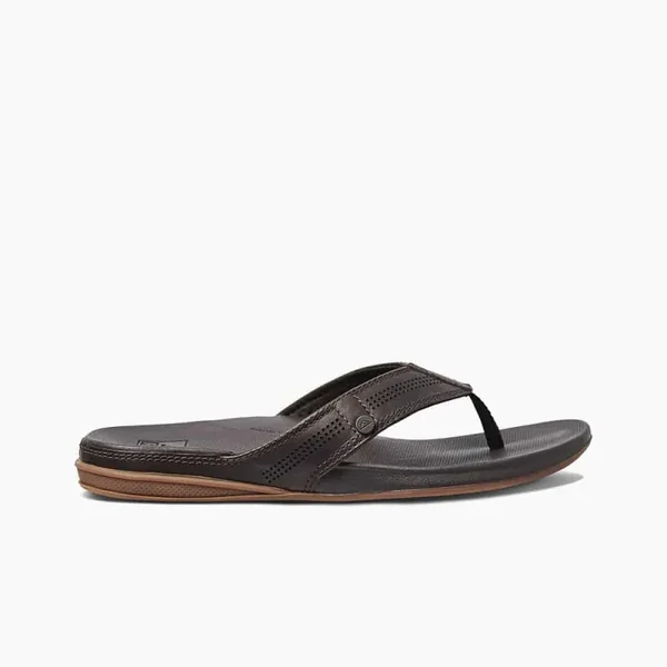TONGS REEF CUSHION LUX NOIR/MARRON