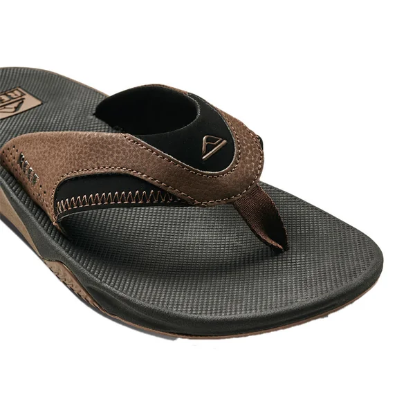 TONGS REEF FANNING NOIR ET MARRON