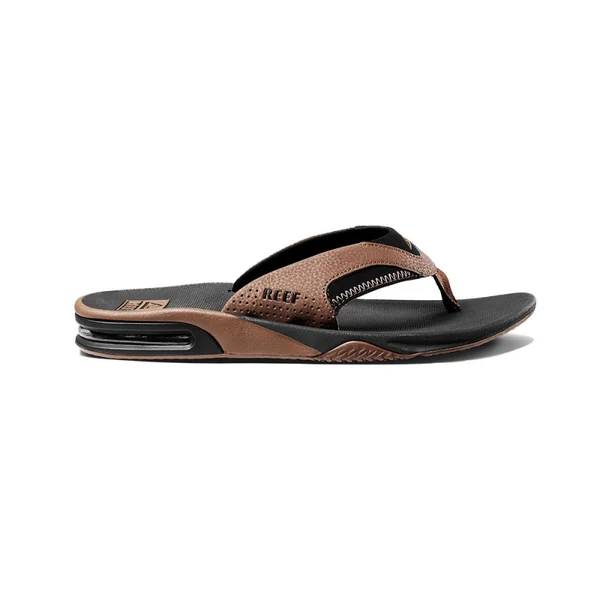 TONGS REEF FANNING NOIR ET MARRON