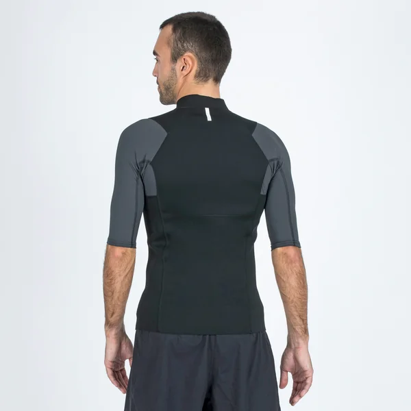 Top anti uv manches courtes homme Yulex100 1.5mm noir