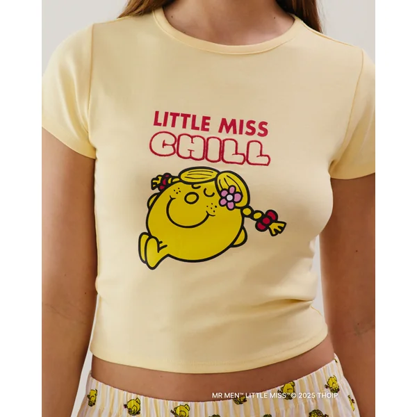 Top court en jersey jaune Little miss Chill