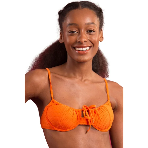 Top Dots-Orange Balconet-Tie
