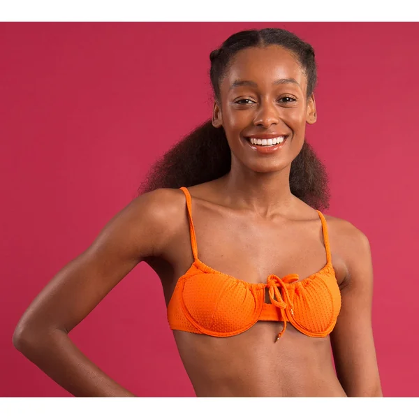 Top Dots-Orange Balconet-Tie
