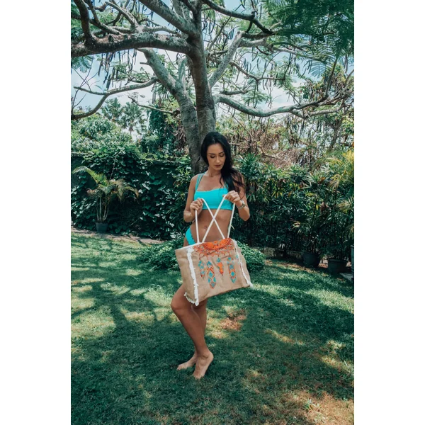 Top double bretelles Capri turquoise