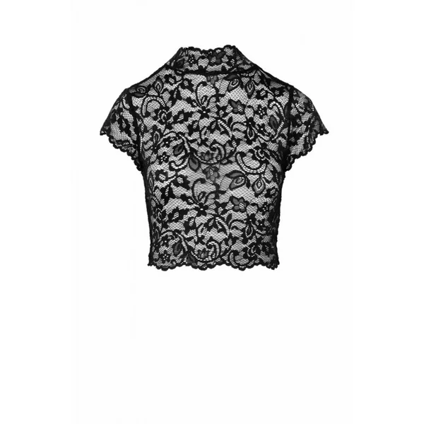 Top en dentelle transparent noir Obsessive