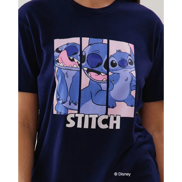 Top en jersey Stitch bleu marine