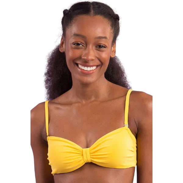 Top Malibu-Yellow Bandeau-Duo