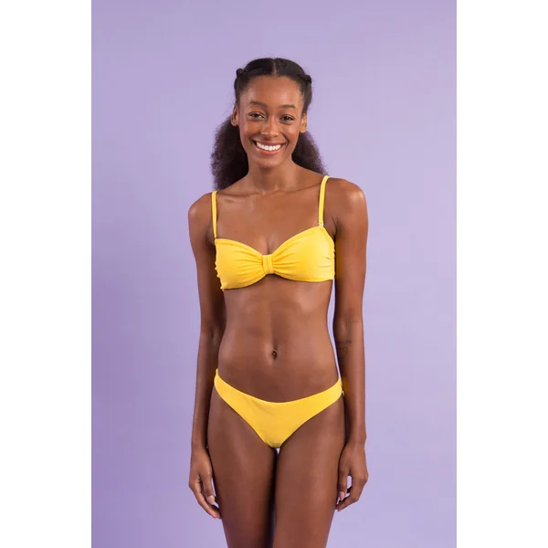 Top Malibu-Yellow Bandeau-Duo