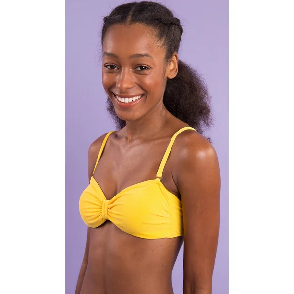 Top Malibu-Yellow Bandeau-Duo