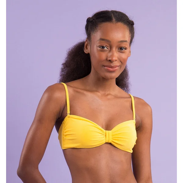 Top Malibu-Yellow Bandeau-Duo