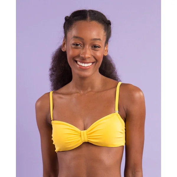 Top Malibu-Yellow Bandeau-Duo