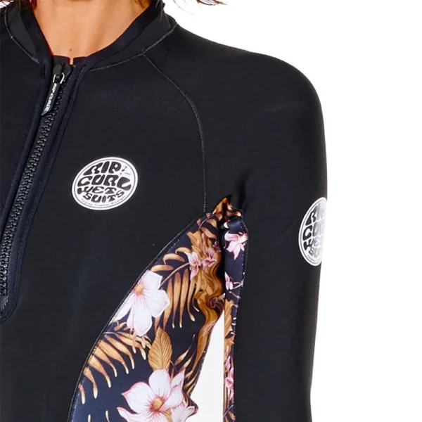 Top néoprène ml rip curl g-bomb fz 1mm black-gold
