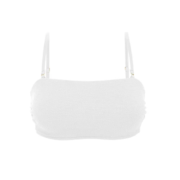 Top Sand-White Bandeau-Reto
