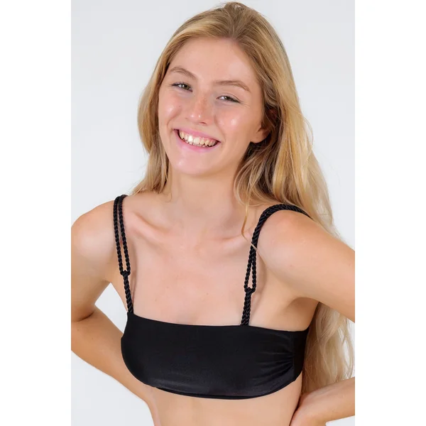 Top Shimmer-Black Bandeau-Reto