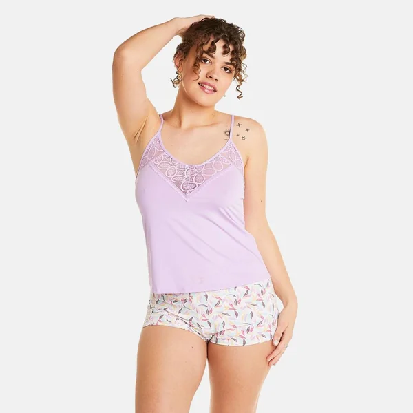 Top + short lilas Entracte violet Pomm Poire