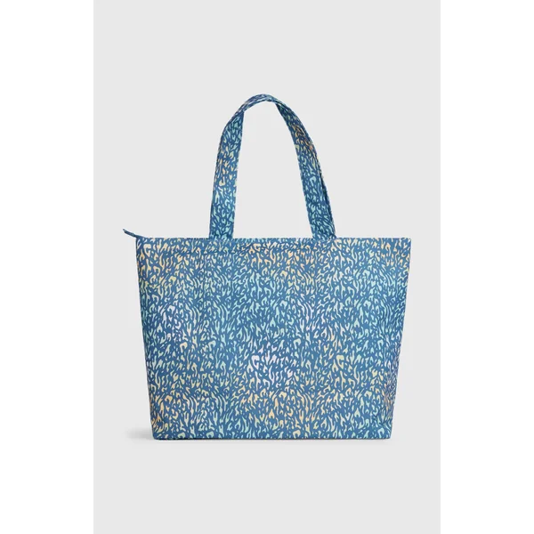Tote bag Coastal Print | Yellow Animal Blur