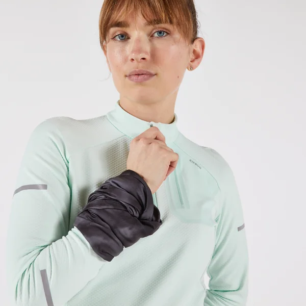 Tour de cou running chaud adulte - kiprun warm+V2 noir graph
