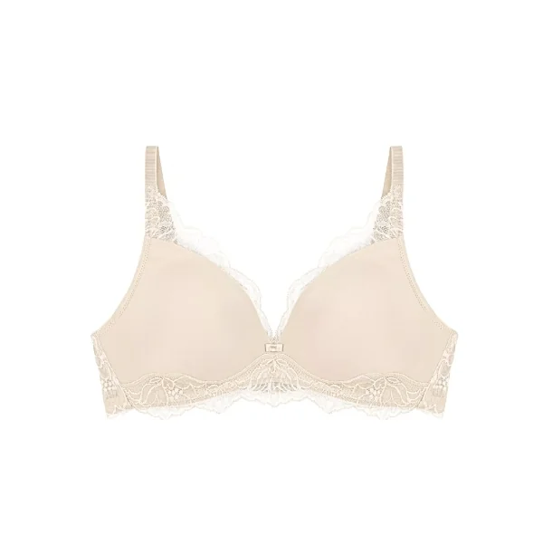 Triomphe Amourette Charm beige soutien-gorge sans armatures en dentelle