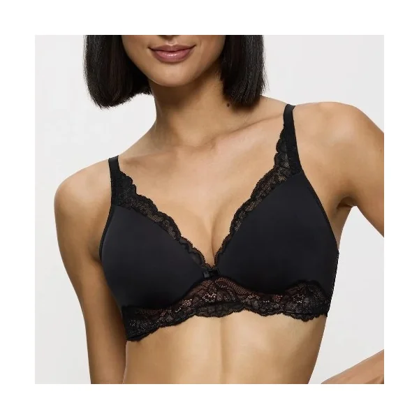 Triomphe Amourette Charm noir soutien-gorge sans armatures en dentelle