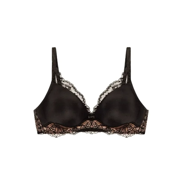 Triomphe Amourette Charm noir soutien-gorge sans armatures en dentelle