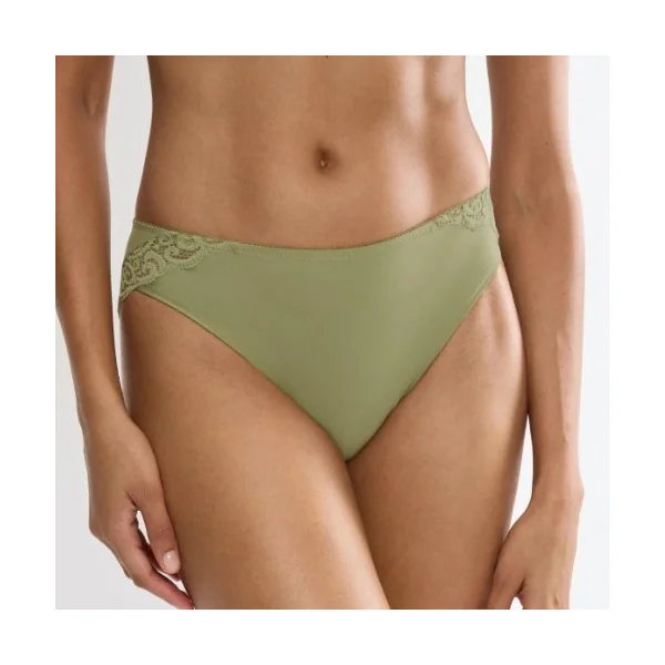 Triomphe Amourette vert olive slip