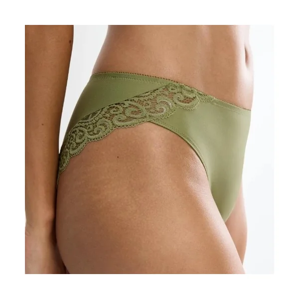 Triomphe Amourette vert olive slip
