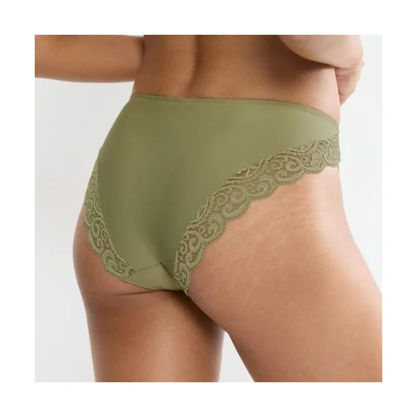 Triomphe Amourette vert olive slip