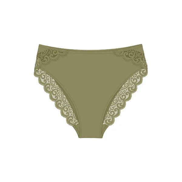 Triomphe Amourette vert olive slip