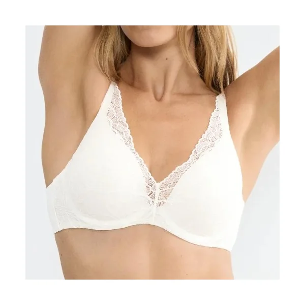 Triomphe Body Make-Up Illusion Lace blanc cassé soutien-gorge rembourré