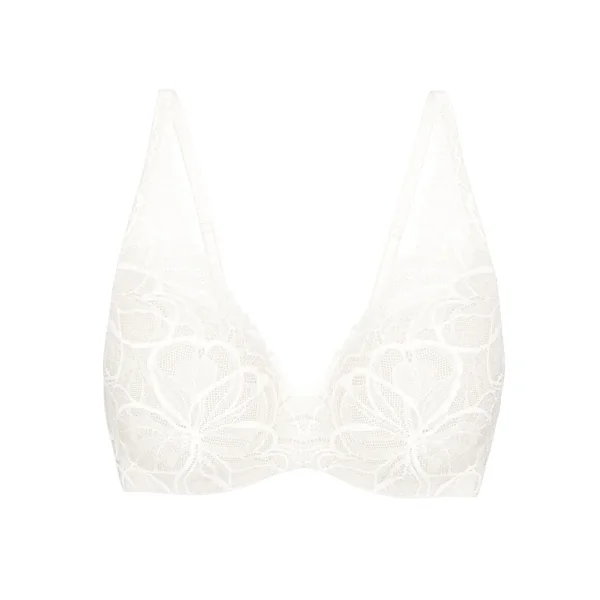 Triomphe Body Make-Up Illusion Lace blanc cassé soutien-gorge rembourré